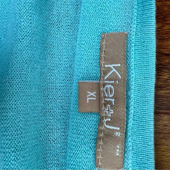 Kier + J Cashmere Sweater Aqua Blue Size XL - Picture 4 of 5